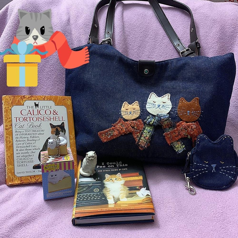 Cat Lover Purse & Book Bundle